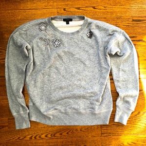 JCrew Super Soft Embellished Sweatshirt
